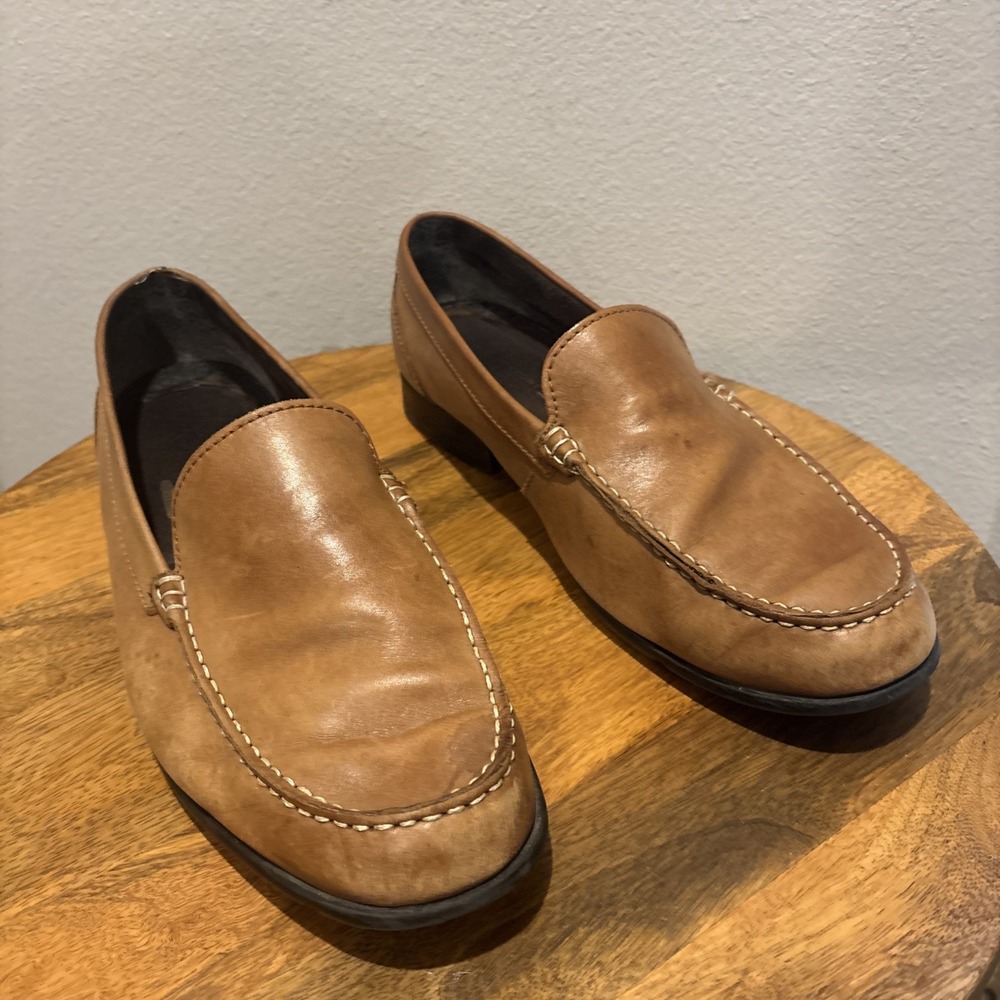 Rockport Walkability Driving Loafers Mens Brown Leather Size 12W